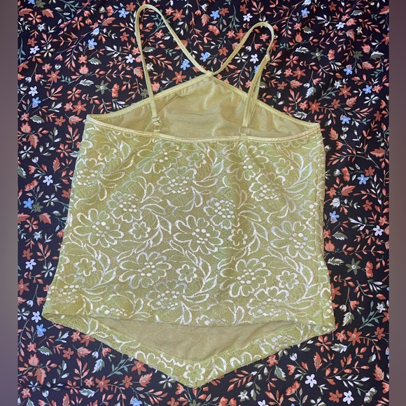 Vintage Green Floral Halter Top - Picture 4 of 5